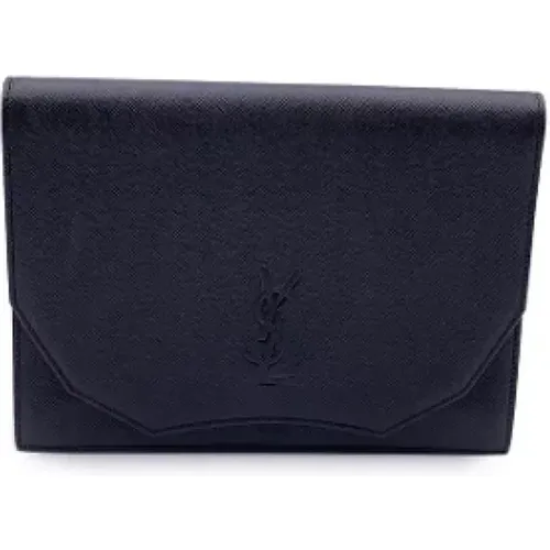 Pre-owned Leather clutches , female, Sizes: ONE SIZE - Yves Saint Laurent Vintage - Modalova