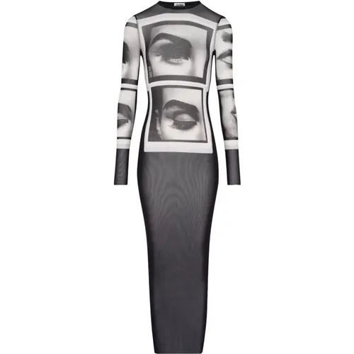 Print Long Sleeve Dress , female, Sizes: M, XS, S - Jean Paul Gaultier - Modalova