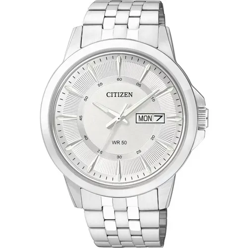 Quartz Steel Watch, Silver Case Band , male, Sizes: 40 MM - Citizen - Modalova