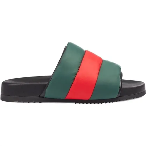 Web Padded Sandalen Schwarz , Herren, Größe: 41 EU - Gucci - Modalova