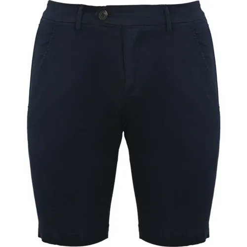 Blaue Baumwoll-Bermuda-Shorts Slim Fit , Herren, Größe: W35 - Roy Roger's - Modalova