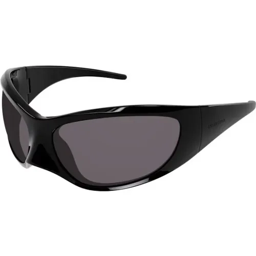 Schwarzer Rahmen Graue Linse Sonnenbrille,Sunglasses - Balenciaga - Modalova