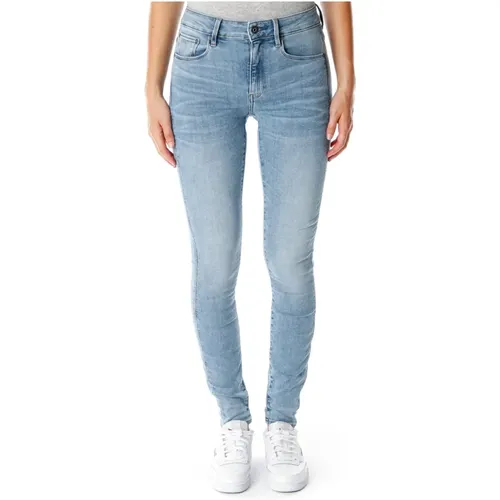 Highwaist Skinny Fit Jeans mit 3D-Falten , Damen, Größe: W27 L32 - G-Star - Modalova