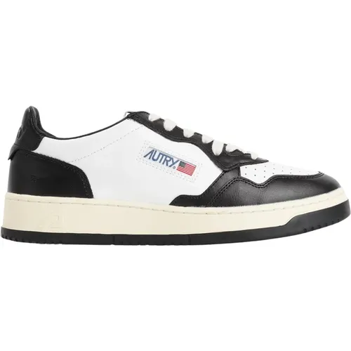 White Leather Sneakers , male, Sizes: 10 UK, 7 UK - Autry - Modalova