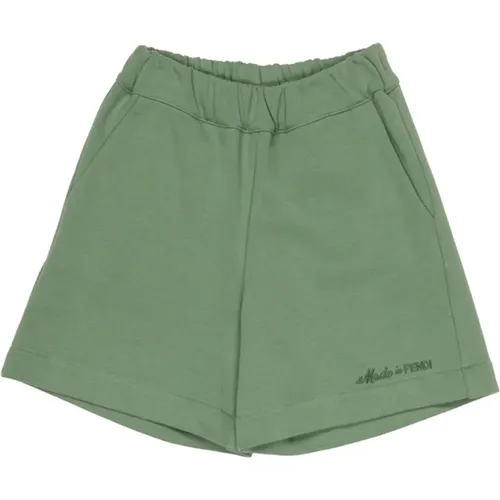 Grüne Kinder Sportshorts Fendi - Fendi - Modalova