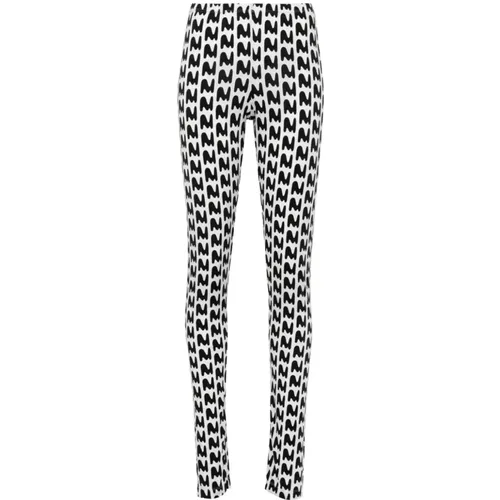 Logo Print Trousers Elasticated Waistband , female, Sizes: S - Msgm - Modalova