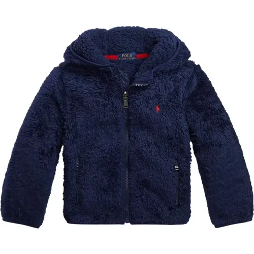 Blauer Bestickter Pony Mantel - Ralph Lauren - Modalova