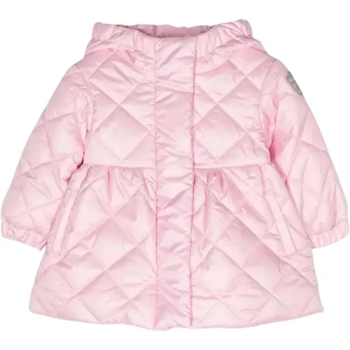 Rosa gesteppte Jacke mit Logo - Monnalisa - Modalova