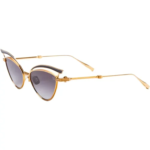 Glassliner Sunglasses - Gold Black Enamel/Dark Grey , female, Sizes: 55 MM - Valentino - Modalova