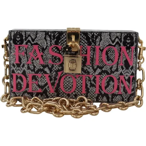 Graue Fashion Devotion Clutch Plexi Sicily BOX Tasche - Dolce & Gabbana - Modalova