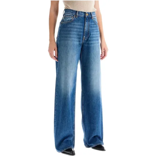 Wide Leg Jeans in Narida Sapphire Java Style , female, Sizes: M - Blazé Milano - Modalova