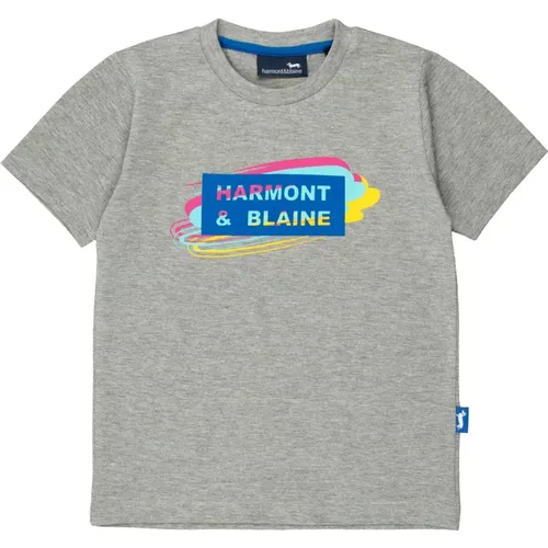 Bio-Baumwolle Multicolor Print T-Shirt - Harmont & Blaine - Modalova