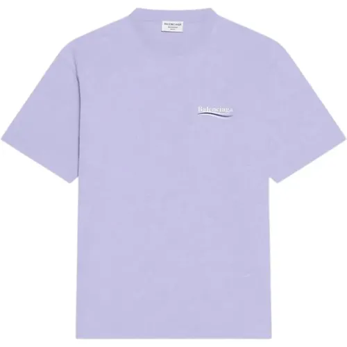 Lilac Large Fit T-Shirt Women , female, Sizes: S, XS - Balenciaga - Modalova