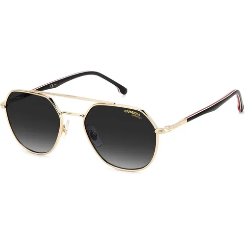 Gold Striped Black Sunglasses , unisex, Sizes: 53 MM - Carrera - Modalova