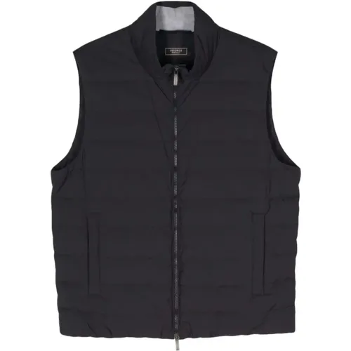 Navy Quilted Padded Gilet , male, Sizes: 3XL, 2XL, XL - PESERICO - Modalova