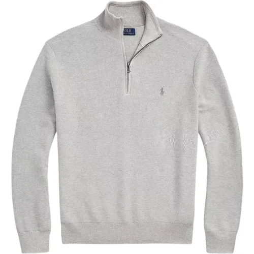 Light Mesh-Knit Cotton Quarter-Zip Sweater , male, Sizes: 2XL - Polo Ralph Lauren - Modalova