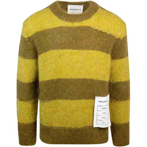 Regular Fit Crew Neck Sweaters , male, Sizes: M, L - Amaránto - Modalova