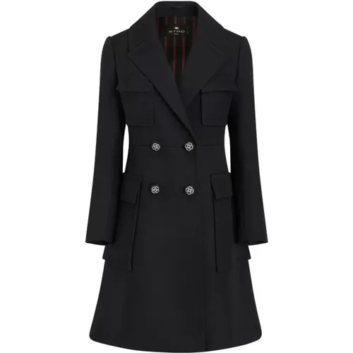Classic Wool Coat , female, Sizes: S, 2XS, XS, M - ETRO - Modalova