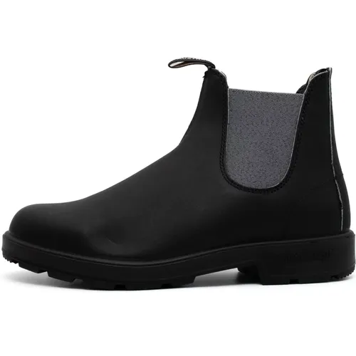 Schwarzes Leder Schwarz Grau Stiefel , Herren, Größe: 41 EU - Blundstone - Modalova