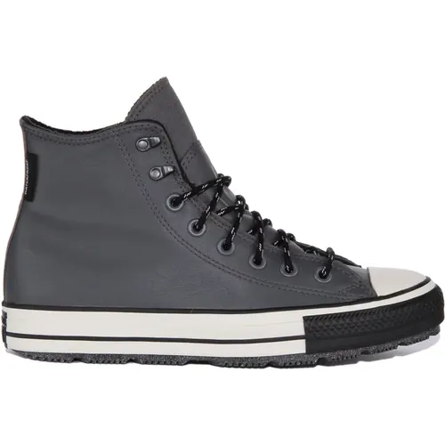 Waterproof Grey White Hi-Top Trainers , male, Sizes: 7 1/2 UK - Converse - Modalova