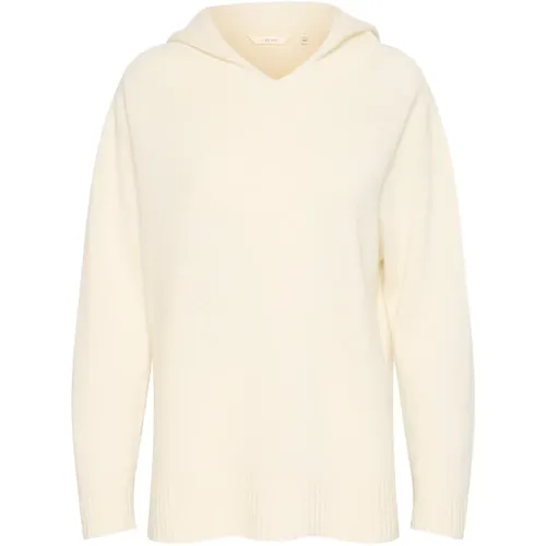 Knit Hoodie Strik Eggnog , male, Sizes: XL, M - Cream - Modalova