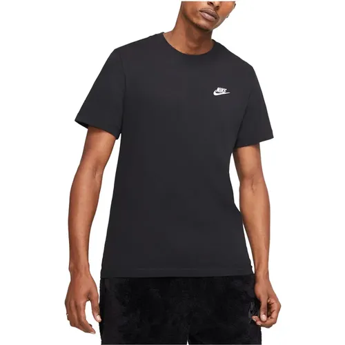 Kurzarm Crewneck T-Shirt , Herren, Größe: L - Nike - Modalova