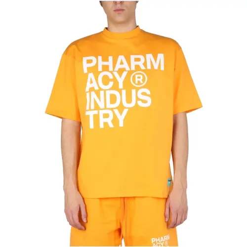 Logo Print T-Shirt , Herren, Größe: S - PHARMACY INDUSTRY - Modalova