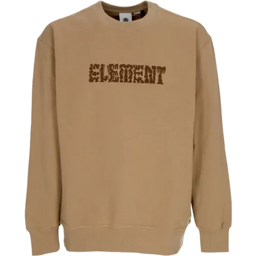 Leichter Crewneck Sweatshirt Khaki , Herren, Größe: XL - Element - Modalova