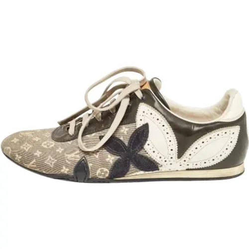 Pre-owned Denim sneakers , female, Sizes: 3 1/2 UK - Louis Vuitton Vintage - Modalova