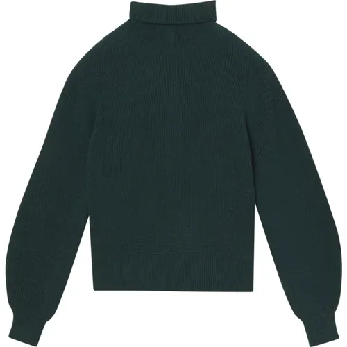Grüner Pullover Hoher Kragen Lässiges Design , Damen, Größe: XS - Calvin Klein - Modalova