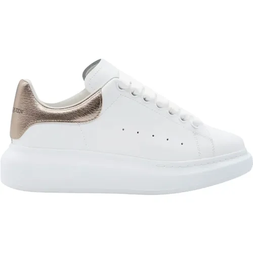 Rose Leather Sneakers , female, Sizes: 3 1/2 UK - alexander mcqueen - Modalova