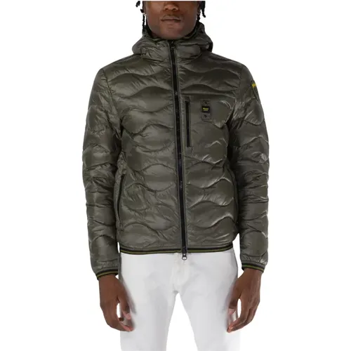 Short Wave Puffer Jacket , male, Sizes: L - Blauer - Modalova