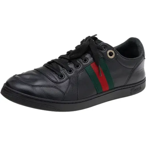 Pre-owned Leather sneakers , female, Sizes: 9 UK - Gucci Vintage - Modalova