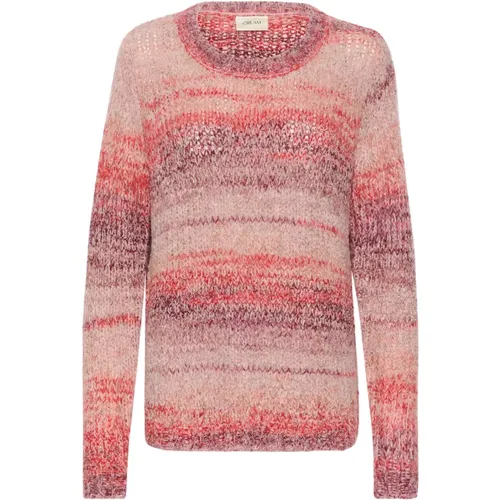 Rot Pink Multi Strickpullover Cream - Cream - Modalova