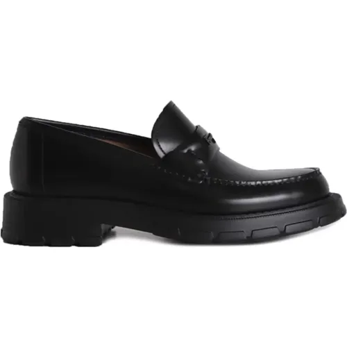 Schwarze flache Schuhe mit Unterschrift Querstange - Salvatore Ferragamo - Modalova
