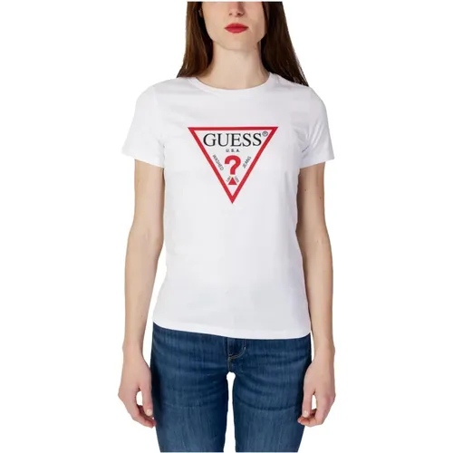 Print Short Sleeve T-shirt , female, Sizes: XS - Guess - Modalova