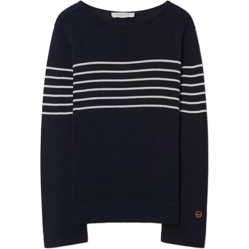 Marine Striped Cotton Sweater , female, Sizes: M, XL, XS, S, L - Busnel - Modalova