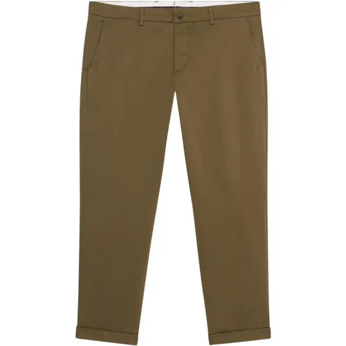 Militärische Relax Fit Doppelt verdrehte Baumwoll-Chinos , Herren, Größe: W30 - Brooks Brothers - Modalova