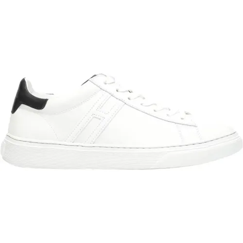 Weiße Ledersneakers mit Blauen Details , Herren, Größe: 42 1/2 EU - Hogan - Modalova