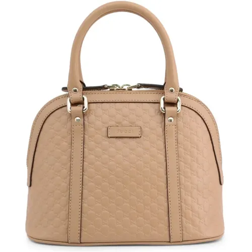 Leather Handbag with Adjustable Strap and Zipper Closure , female, Sizes: ONE SIZE - Gucci - Modalova