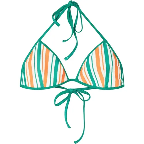 Striped Triangle Bikini Top , female, Sizes: S, XS, M - Casablanca - Modalova