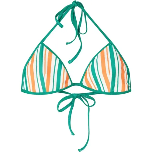 Striped Triangle Bikini Top , female, Sizes: XS - Casablanca - Modalova