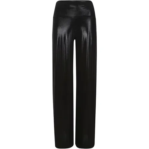 Schwarze Hose mit Polyester und Elasthan , Damen, Größe: XS - Norma Kamali - Modalova