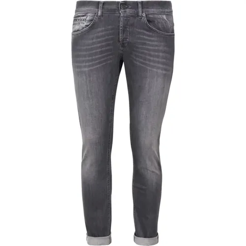 Grey Skinny Jeans Front Closure , male, Sizes: W33, W32, W34, W30, W31, W38 - Dondup - Modalova