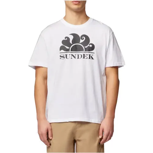 T-Shirts , Herren, Größe: 2XL - Sundek - Modalova
