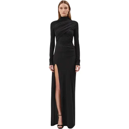 Tiefes Schwarz Esme Elegantes Kleid - AMAZUIN - Modalova