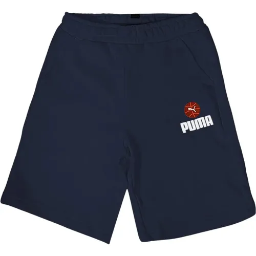 Blaue Jungen Shorts mit Seitenlogo - Puma - Modalova