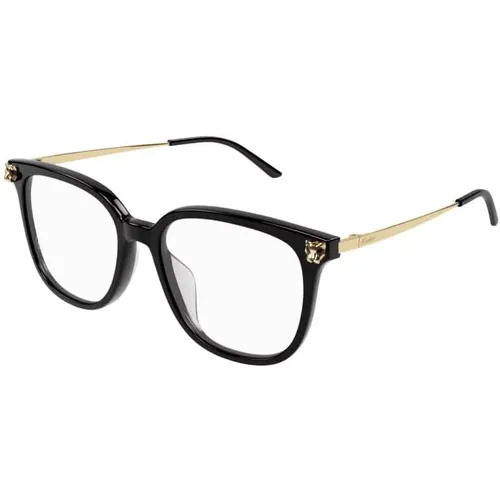 Schwarze Gold Transparente Brille - Cartier - Modalova