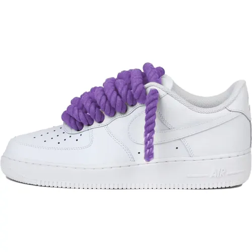 Purple Custom Rope Laces for Air Force 1 , male, Sizes: 12 UK, 10 1/2 UK, 10 UK, 8 1/2 UK, 5 UK, 2 UK, 3 1/2 UK, 9 UK, 11 UK, 6 1/2 UK, 4 1/2 UK, 4 UK - Nike - Modalova