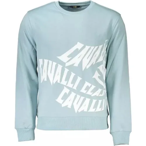 Elegant Comfort Sweatshirt with Round Neck , male, Sizes: 2XL, L, M, XL - Cavalli Class - Modalova